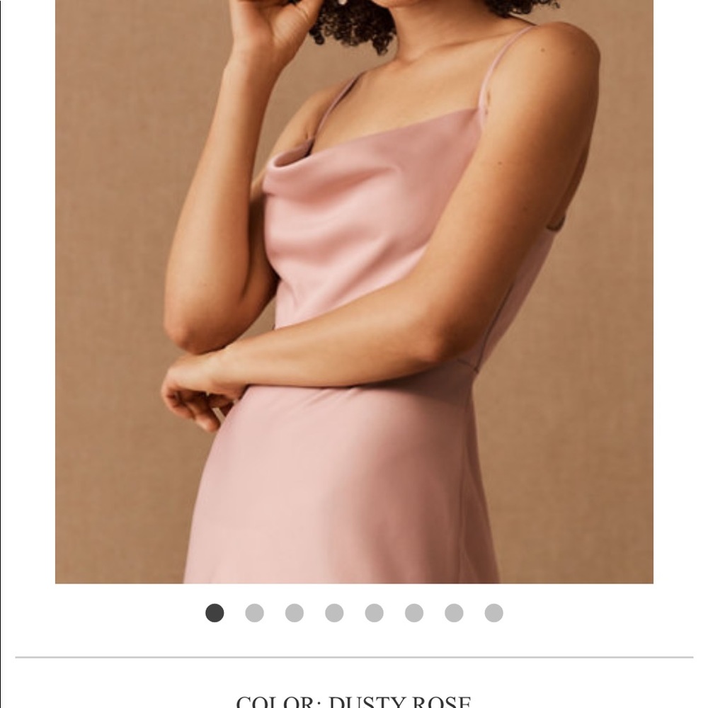 BHLDN Cali Satin Charmeuse Midi Dress